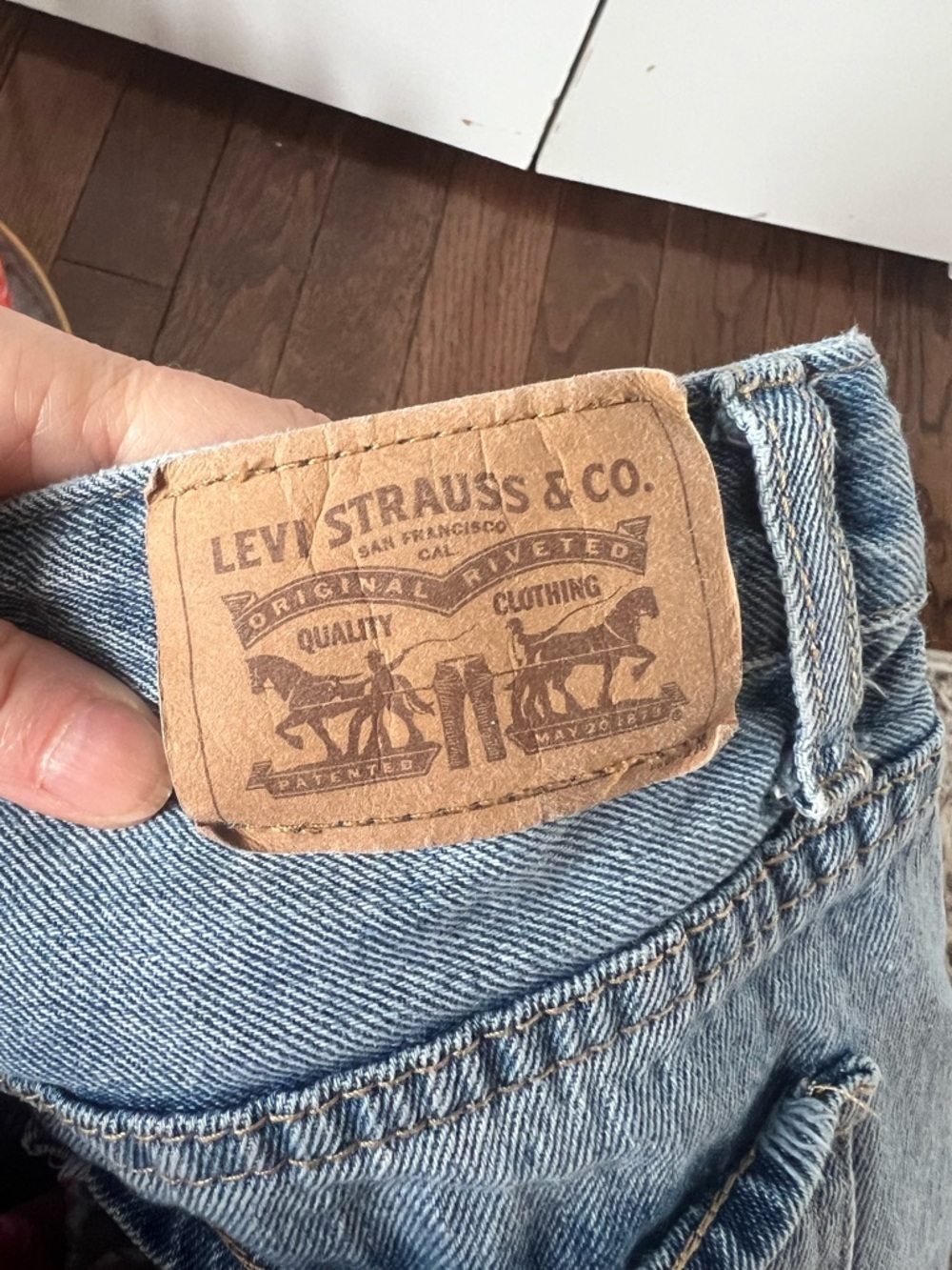 Levi's Light Blue Denim Kids Shorts - Picture 6 of 8